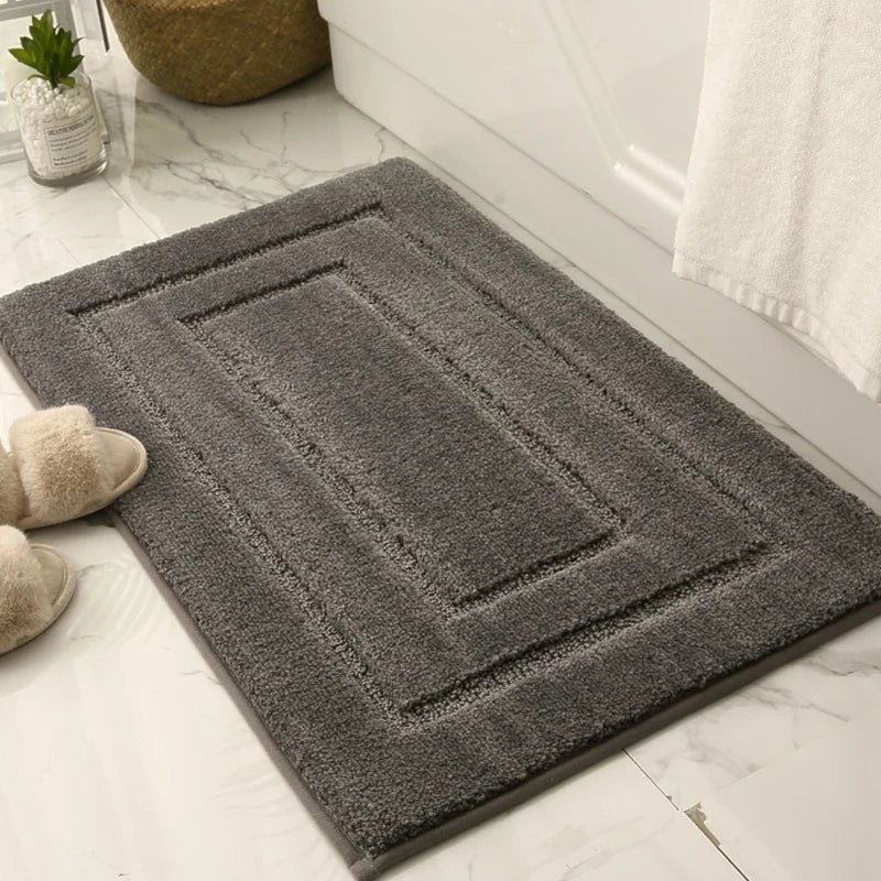 Bath Mat Plush Microfiber Absorbent Non-Slip Machine Washable