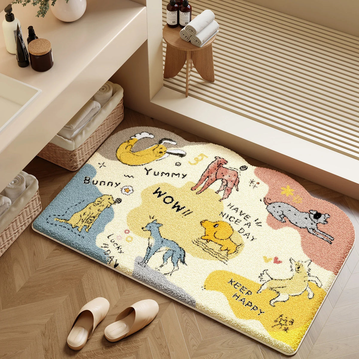 Bath Mat Plush Non-Slip Machine Washable