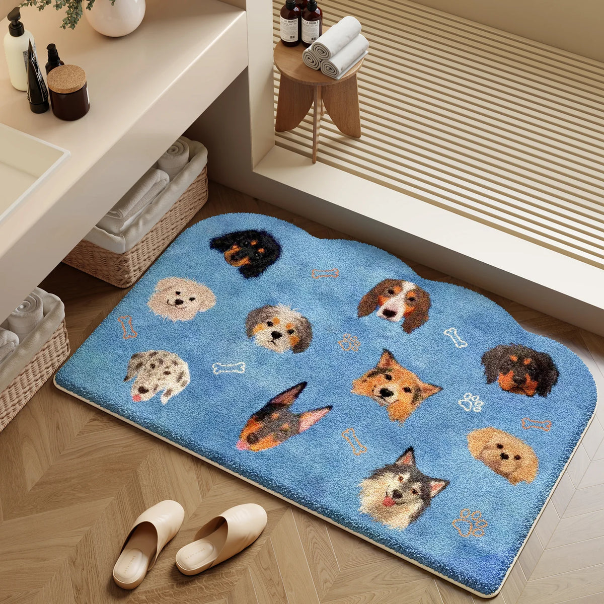 Bath Mat Plush Non-Slip Machine Washable