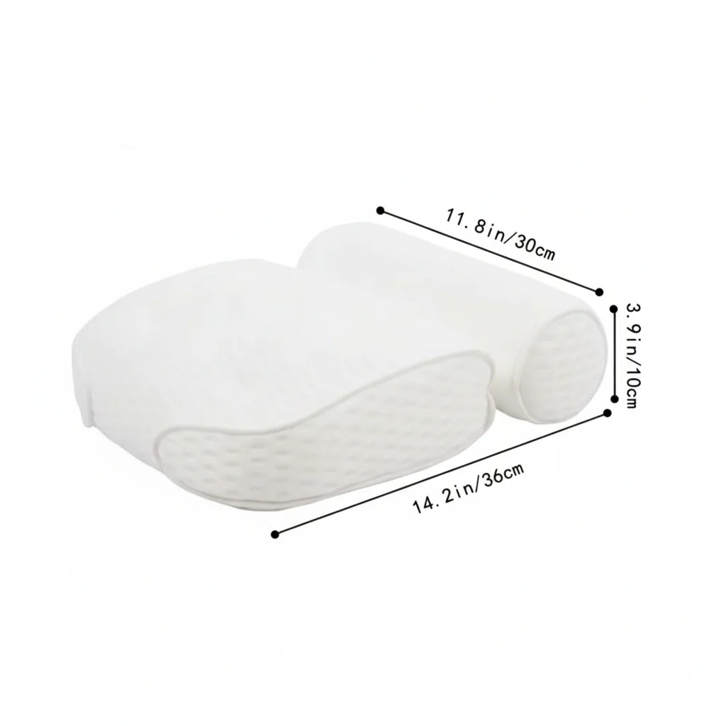 Bath Pillow Ergonomic 4D Air Mesh Neck & Shoulder Support
