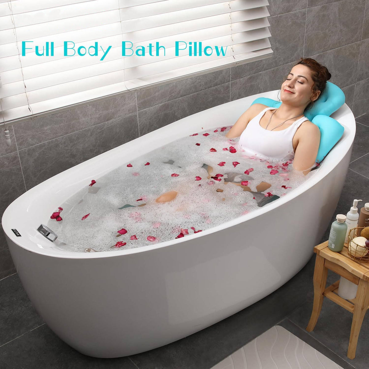 Bath Pillow Full-Body Breathable Mesh Non-Slip Suction Cups
