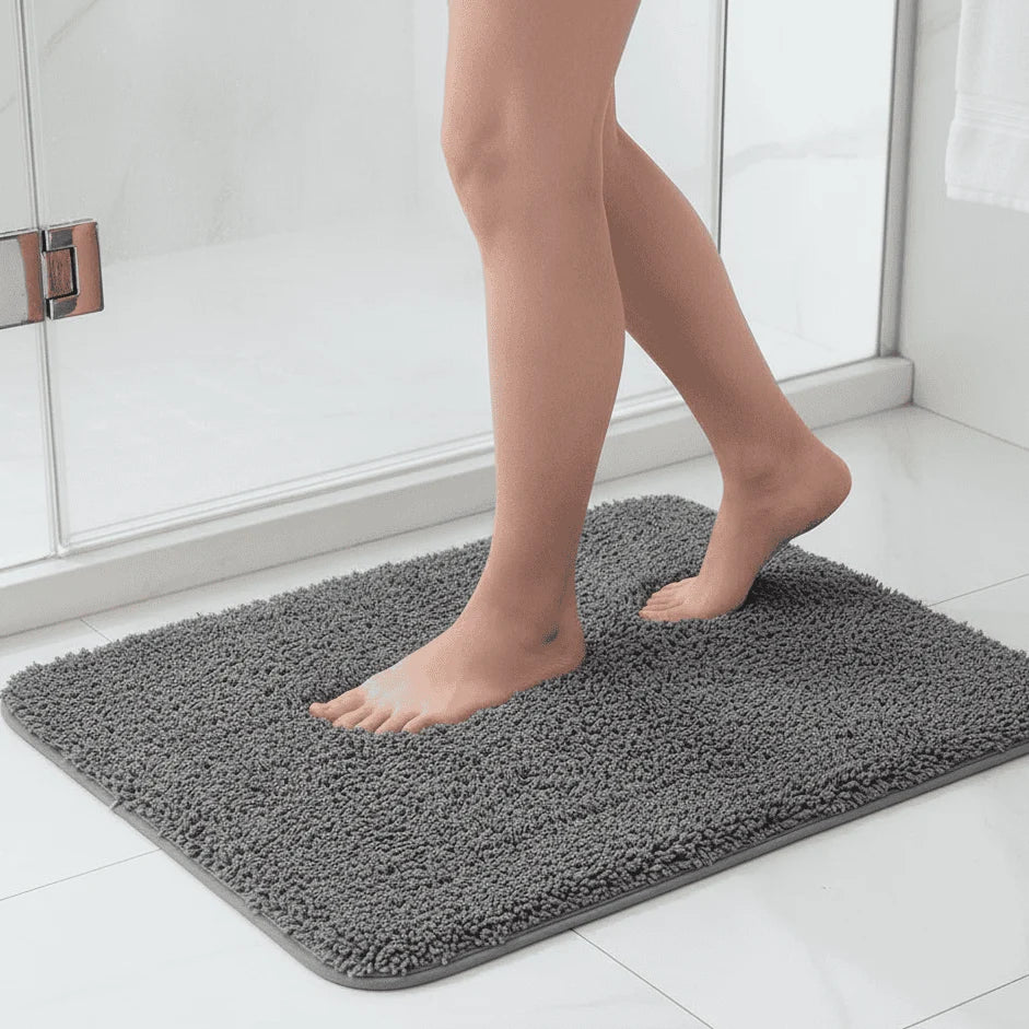 Bath Rug Plush Microfiber Absorbent Non-Slip Backing