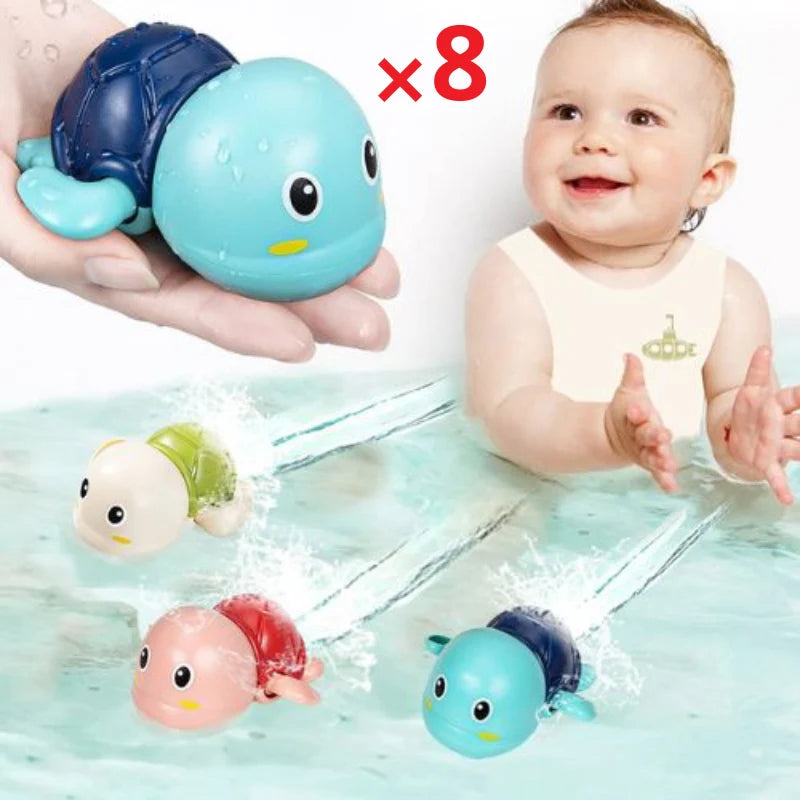 Bath Toy Wind Up Floating Turtle Sealed Bottom