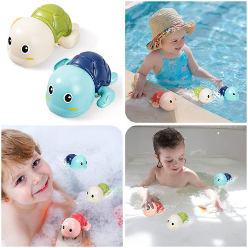 Bath Toy Wind Up Floating Turtle Sealed Bottom