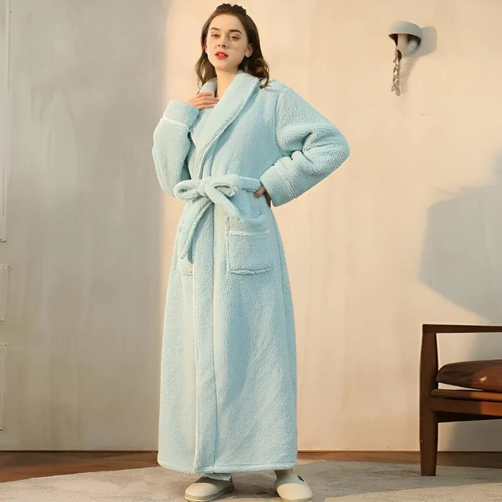 Bathrobe Soft Fleece Cozy Warmth in Pastel Colors