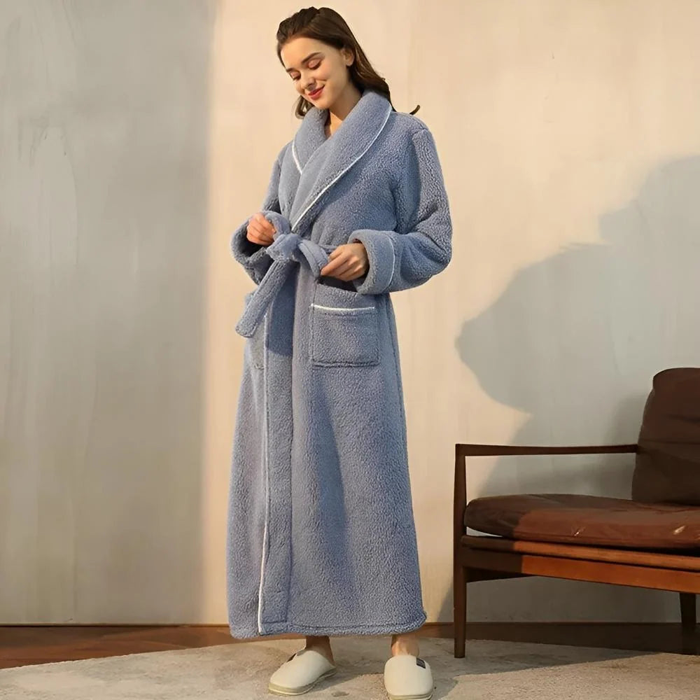 Bathrobe Soft Fleece Cozy Warmth in Pastel Colors