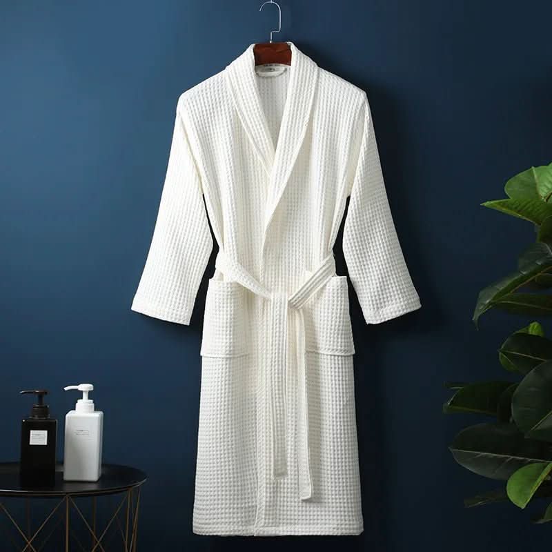 Bathrobe Waffle Texture Lightweight & Absorbent