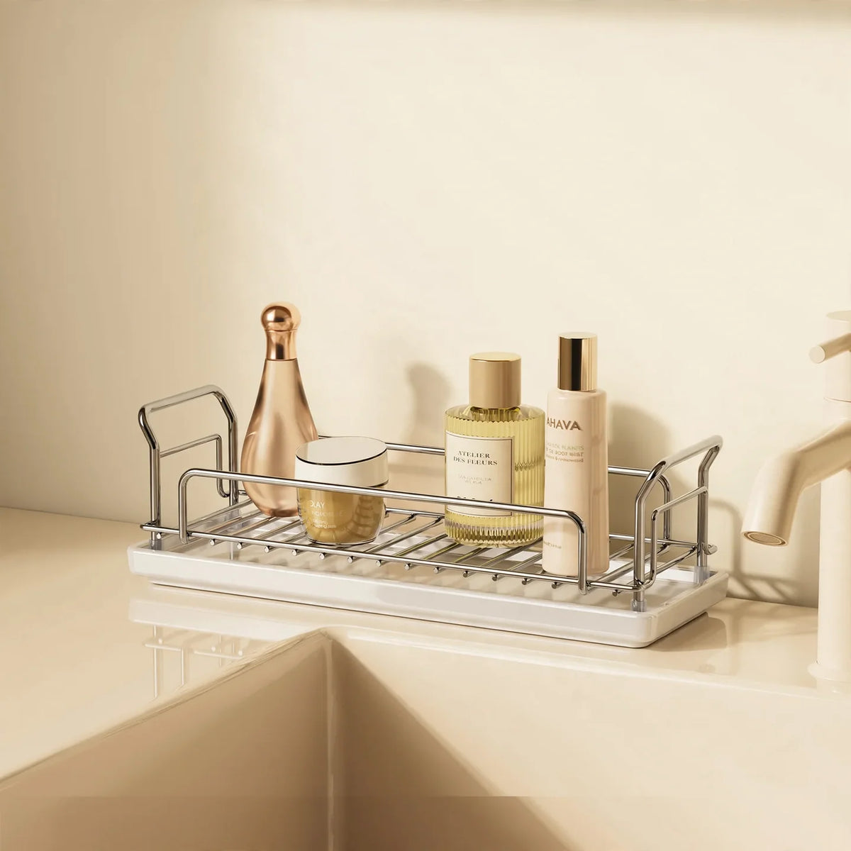 Bathroom Countertop Shelf 304 Stainless Steel Rust-Resistant Freestanding