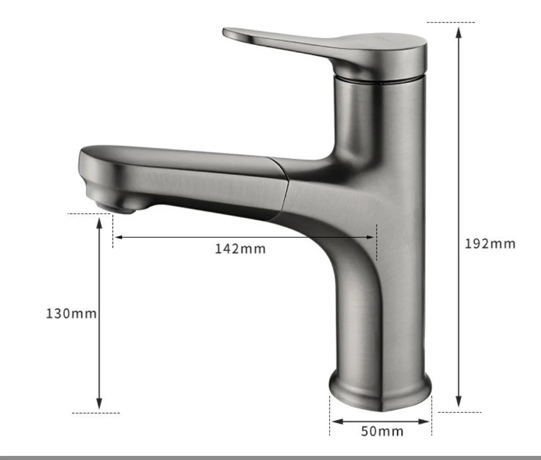 Bathroom Faucet Copper Pull-Out Hose Corrosion-Resistant Materials