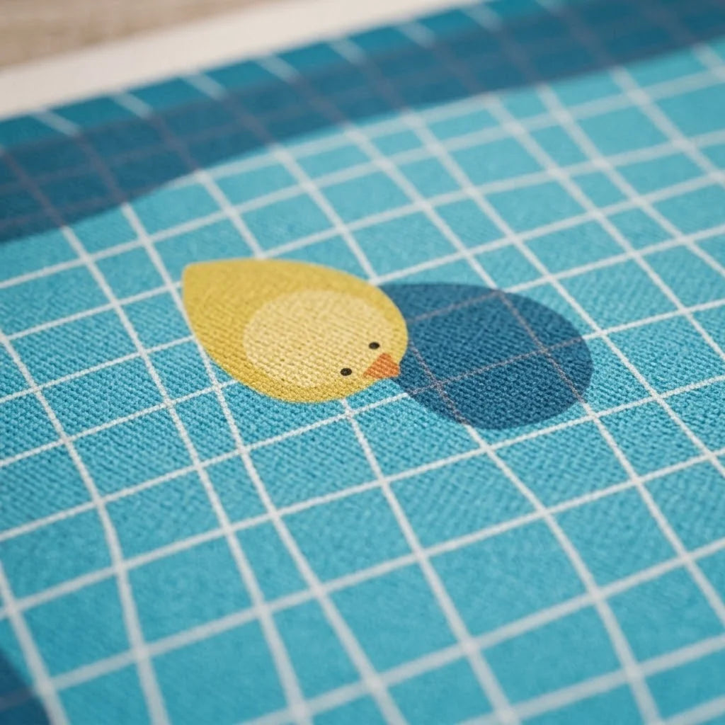 Bathroom Floor Mat Quick-Dry Soft Rubber Pool-Inspired Print