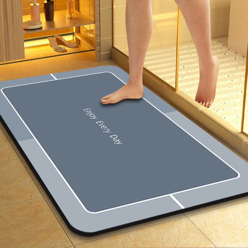 Bathroom Mat Cushioned Non-Slip Waterproof Surface