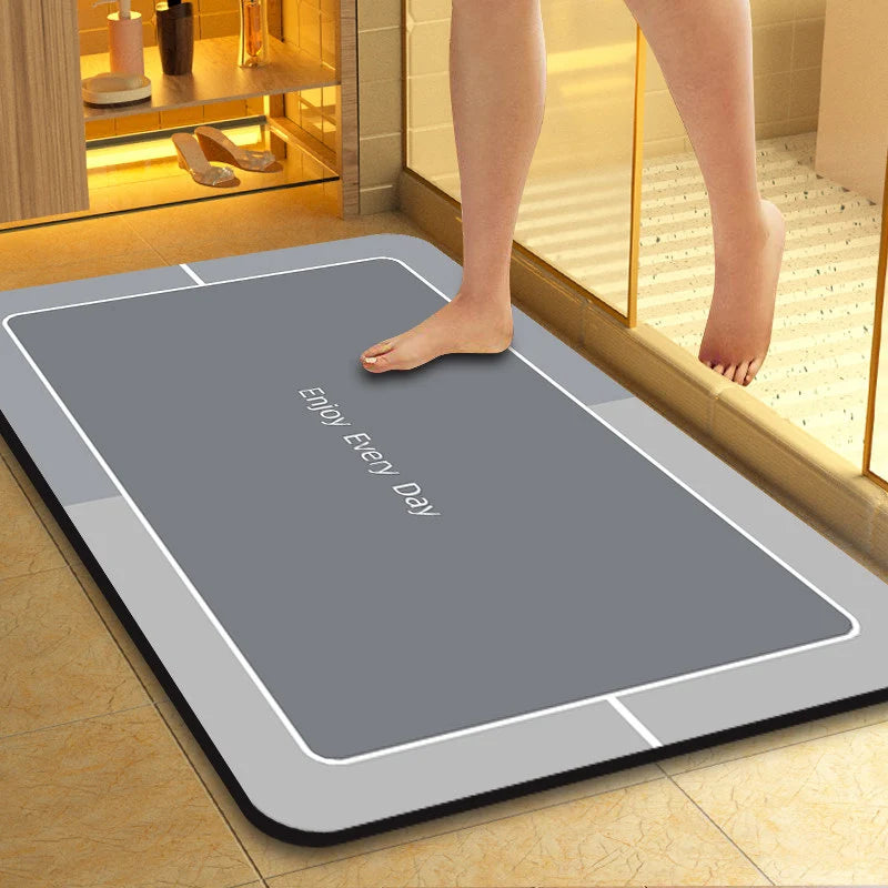 Bathroom Mat Cushioned Non-Slip Waterproof Surface