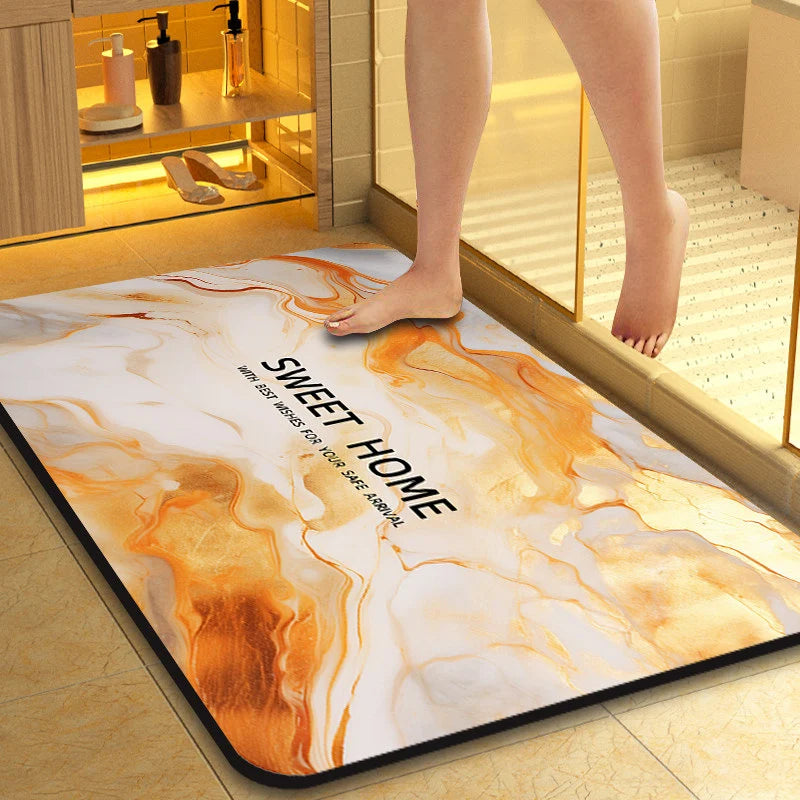 Bathroom Mat Cushioned Non-Slip Waterproof Surface