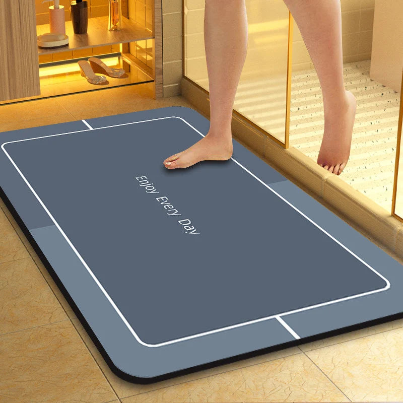 Bathroom Mat Cushioned Non-Slip Waterproof Surface