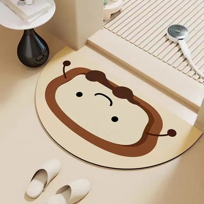 Bathroom Mat Plush Non-Slip Machine Washable