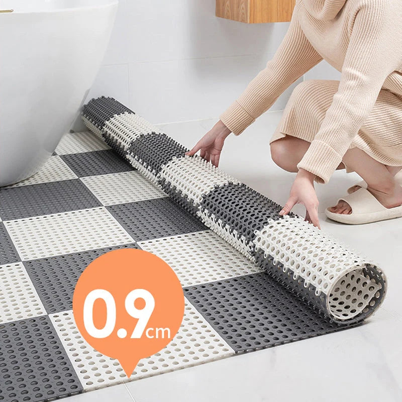 Bathroom Mats Non-Slip Fast-Draining Set of 4