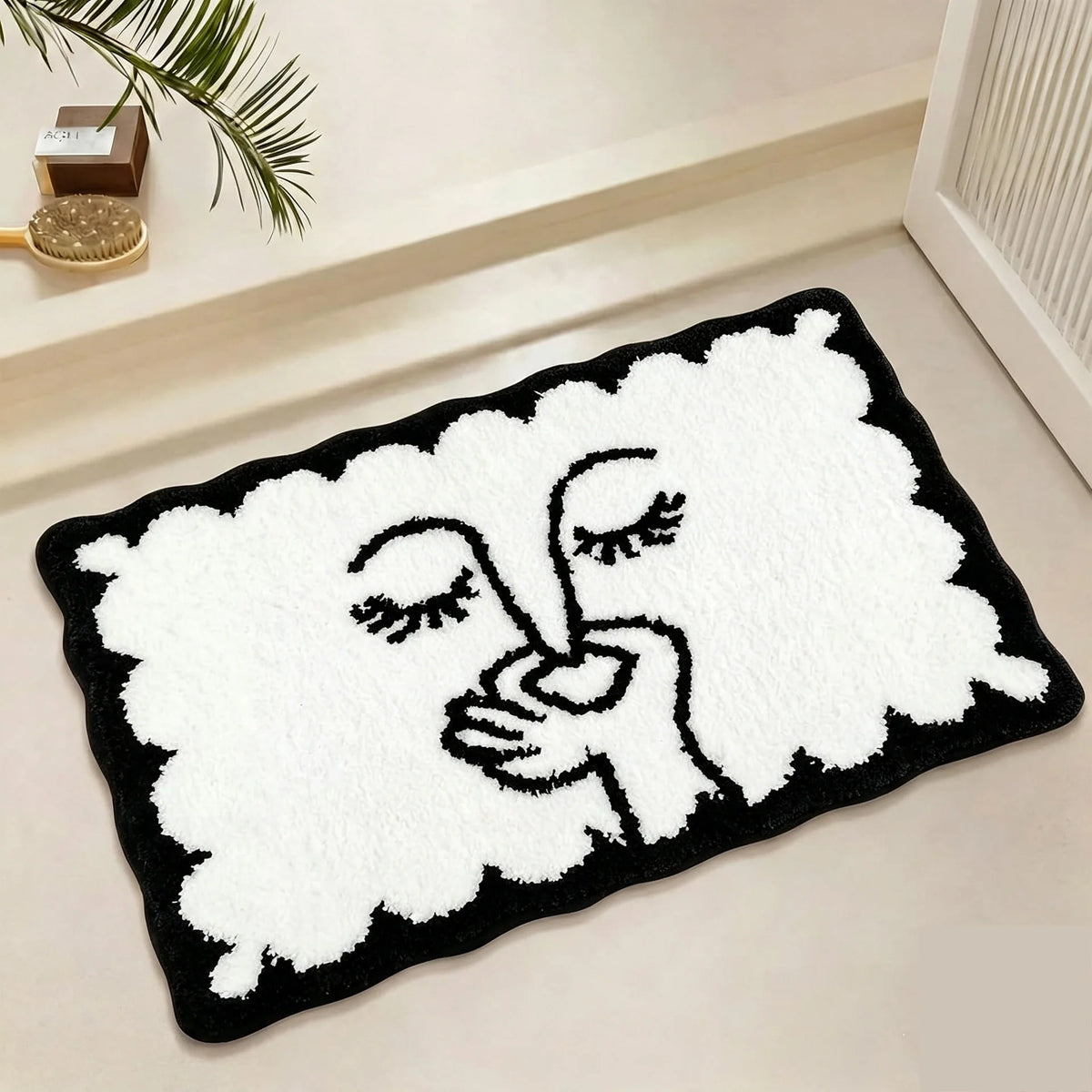 Bathroom Rug Plush Soft Texture Non-Slip Backing