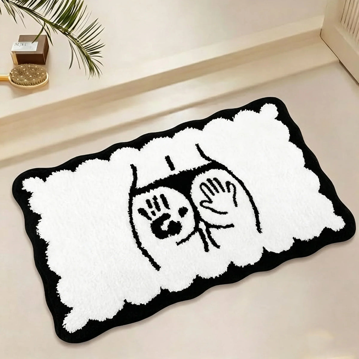 Bathroom Rug Plush Soft Texture Non-Slip Backing