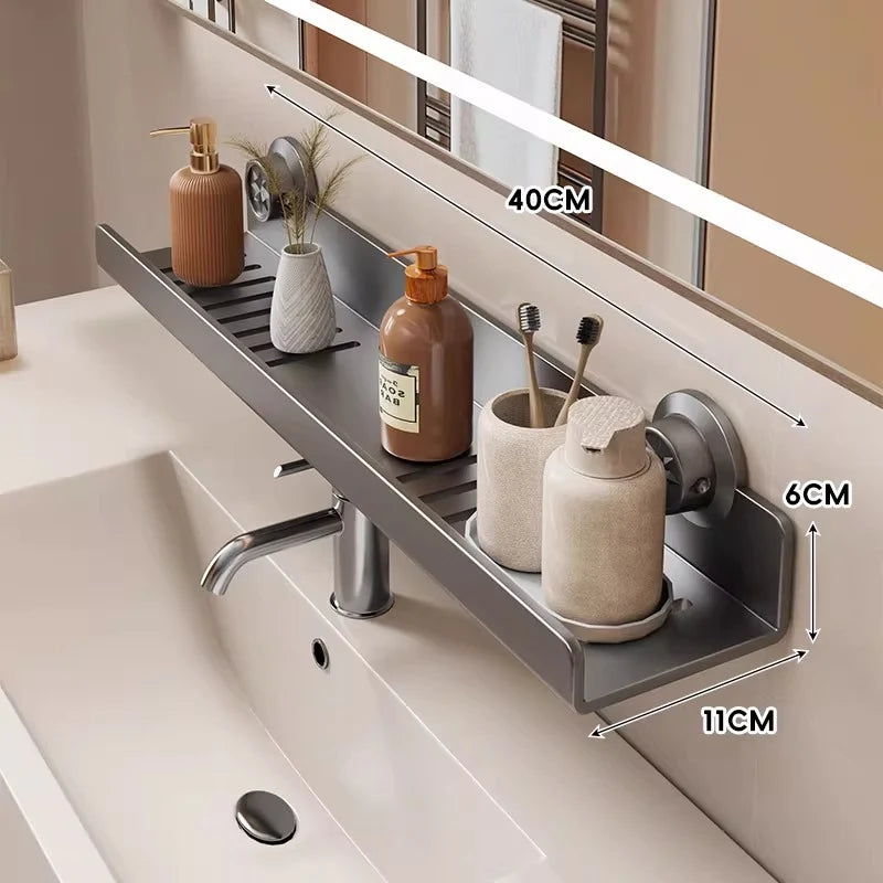 Bathroom Shelf Suction-Mounted Ventilated Drainage Base
