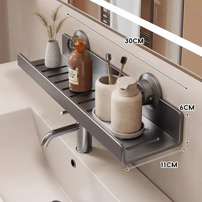 Bathroom Shelf Suction-Mounted Ventilated Drainage Base