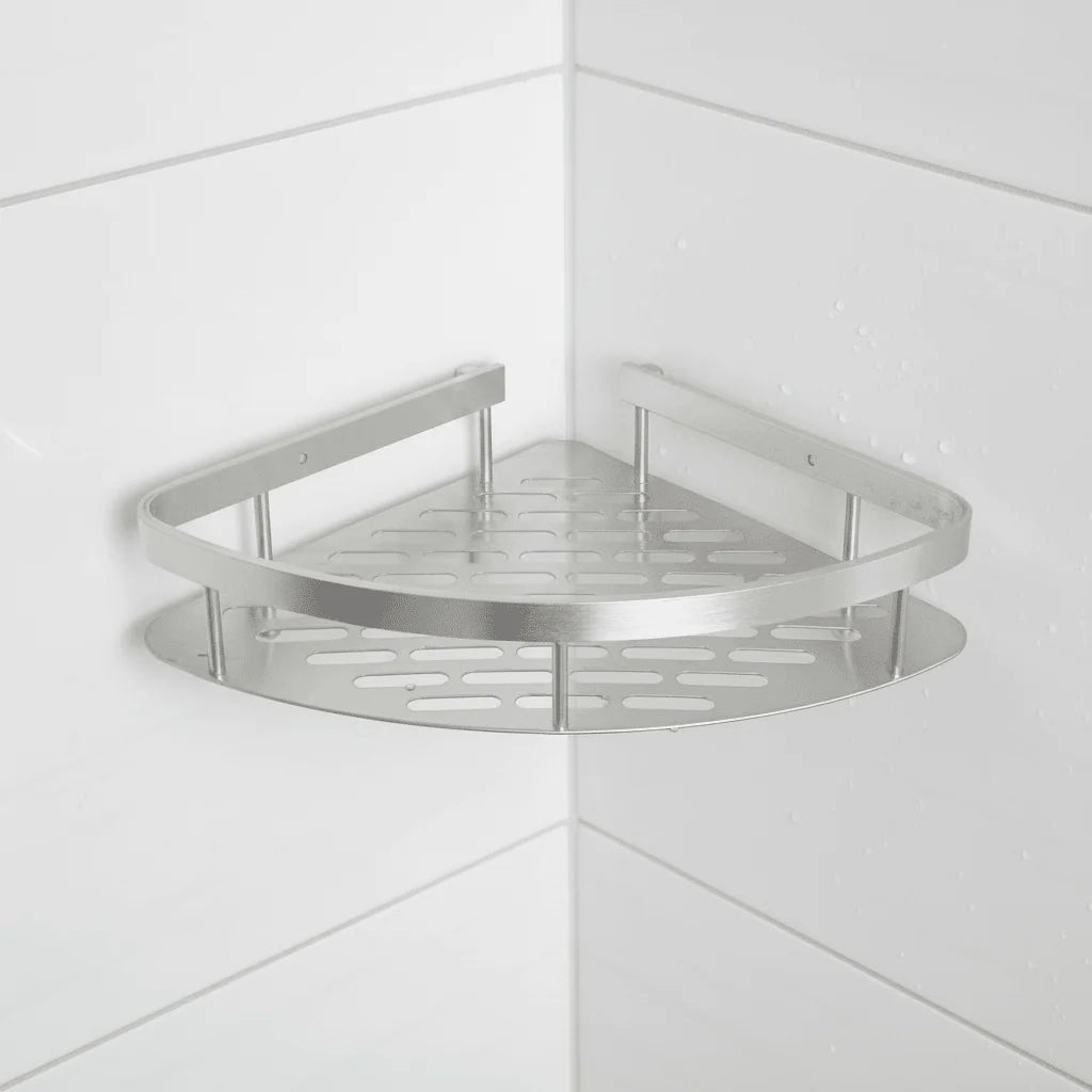 Bathroom Shower Shelf Stainless Steel No-Drill Adhesive Mount