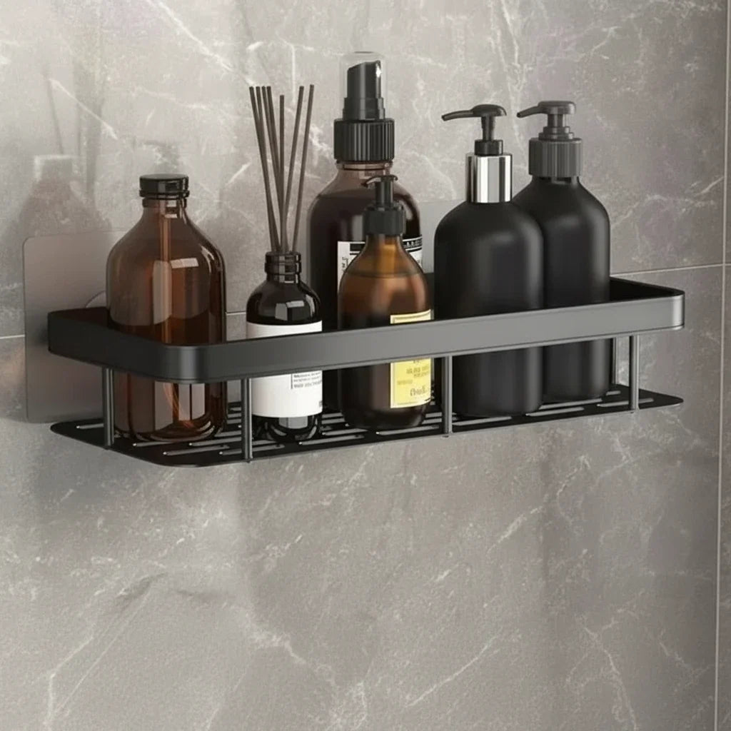 Bathroom Shower Shelf Stainless Steel No-Drill Adhesive Mount