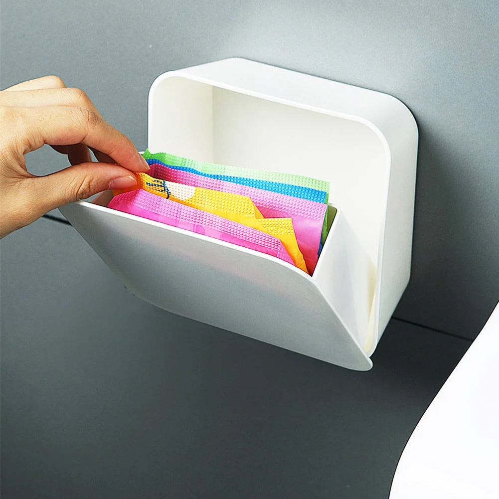 Bathroom Storage Organizer Wall-Mounted No-Drill Waterproof Removable Inner Box