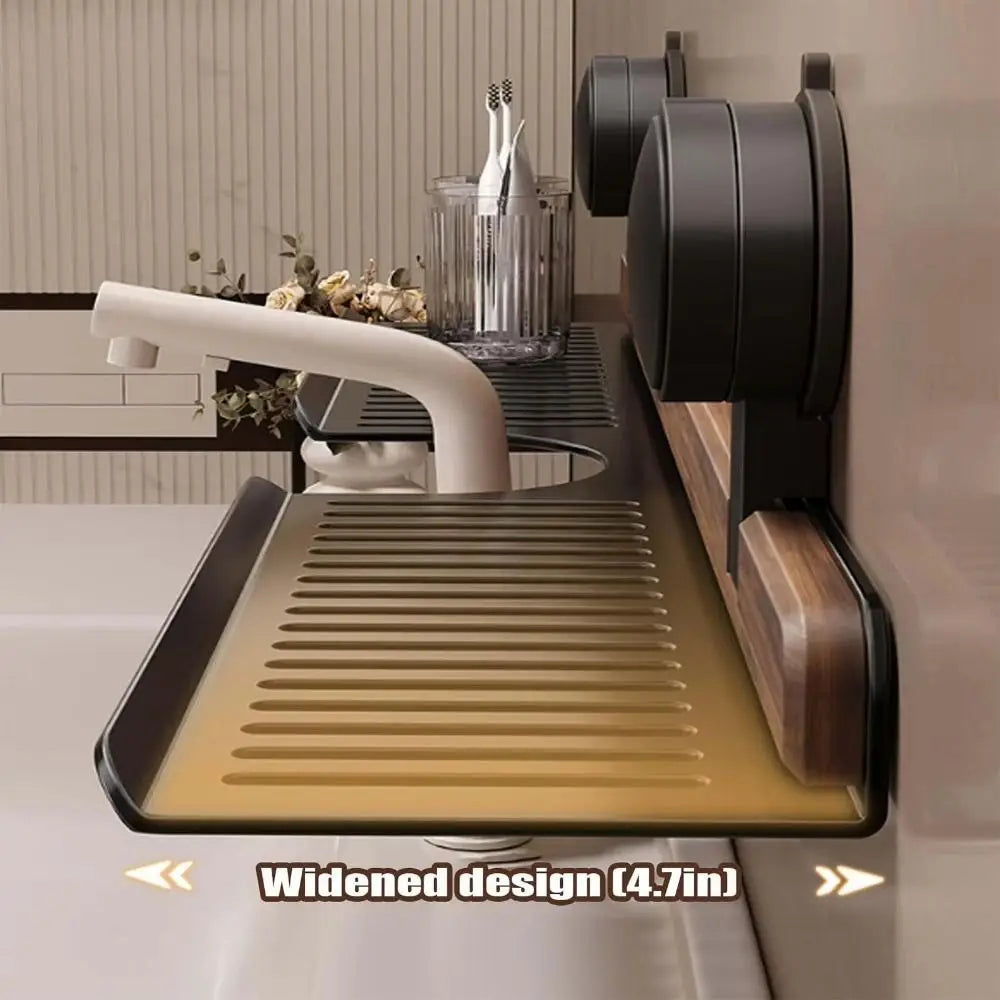 Bathroom Storage Rack No-Drill Suction Mount Open-Bottom Drainage