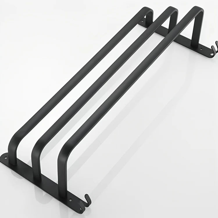 Bathroom Storage Rack Wall-Mounted Aluminum Towel Organizer