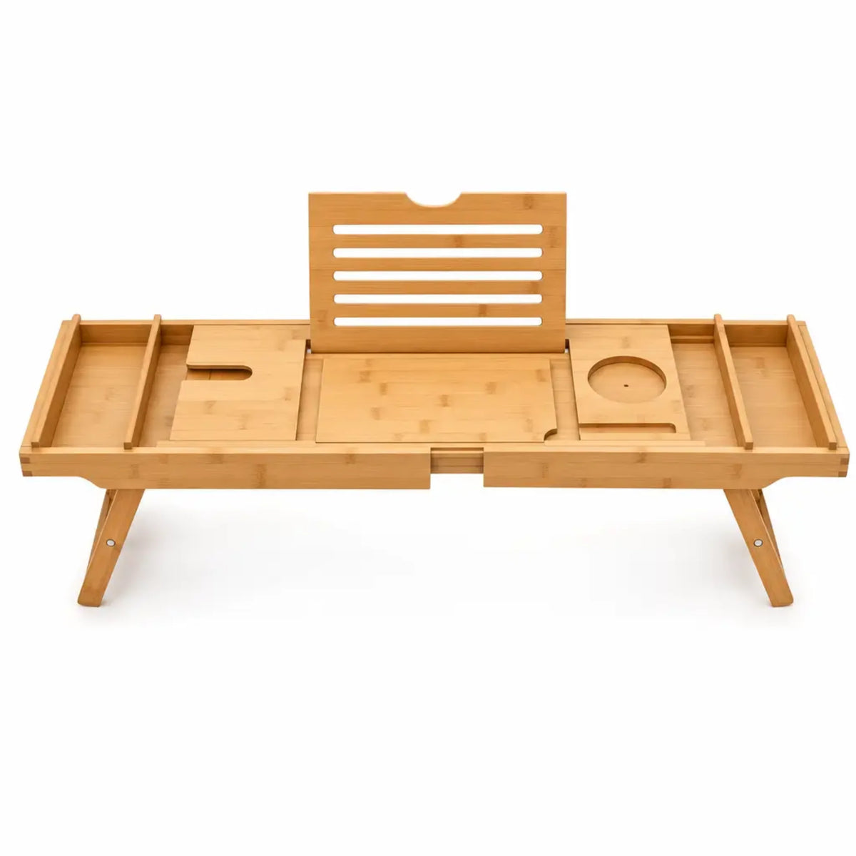 Bathtub Tray Expandable Bamboo Tablet & Device Slots