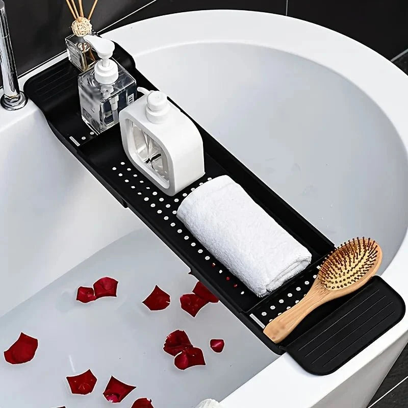 Bathtub Tray Extendable Foldable Non-Slip Surface