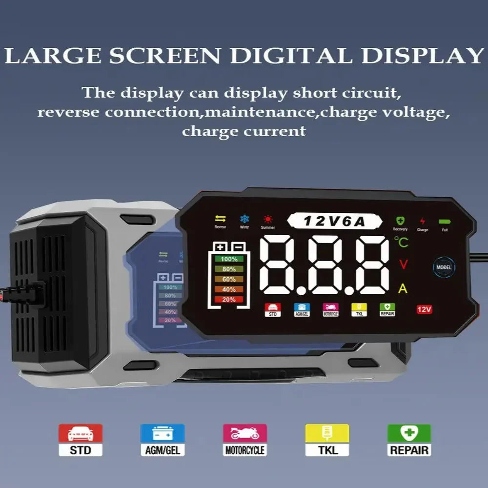 Battery Charger & Maintainer 12V Digital Display