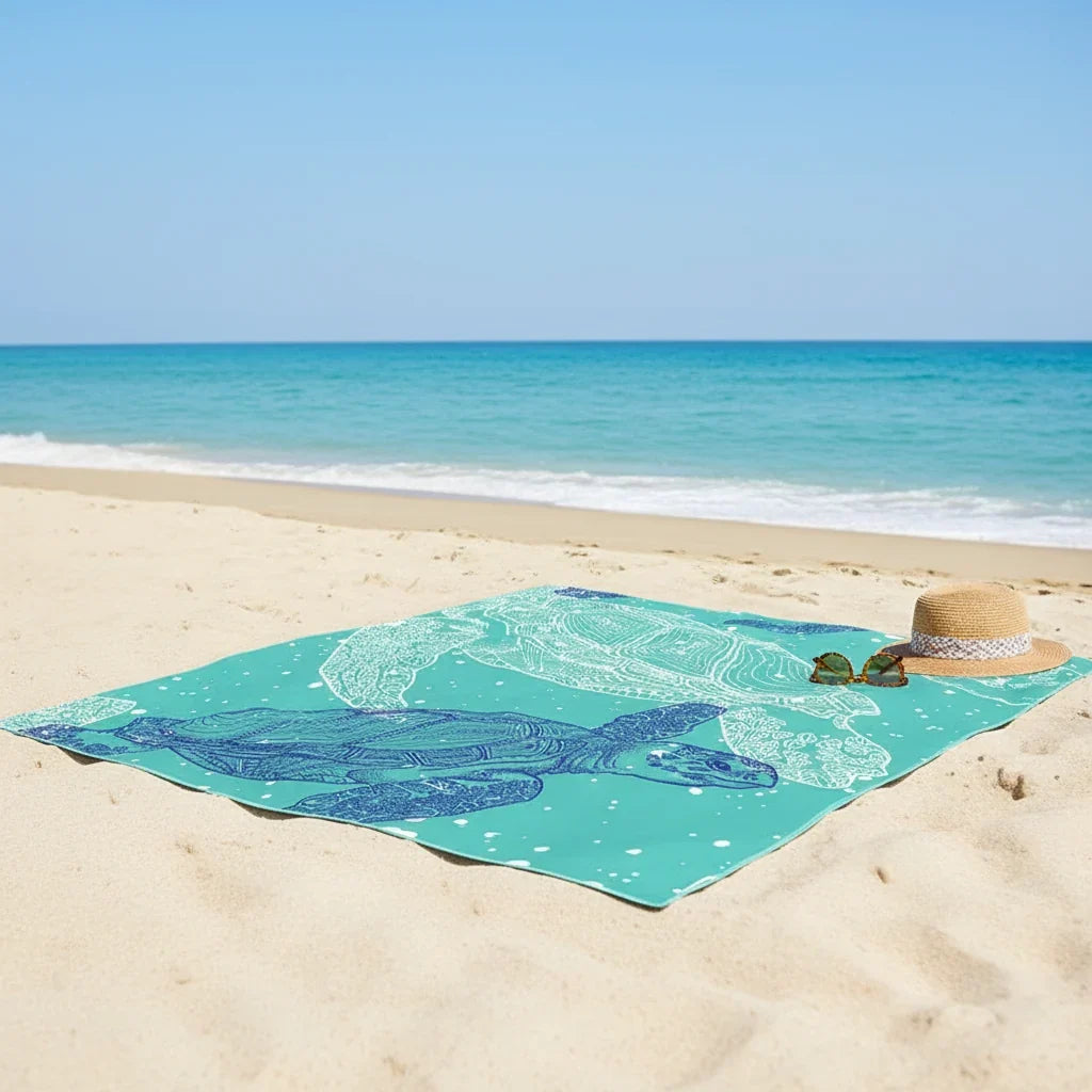 Beach Blanket Sandproof Quick-Dry Corner Loops