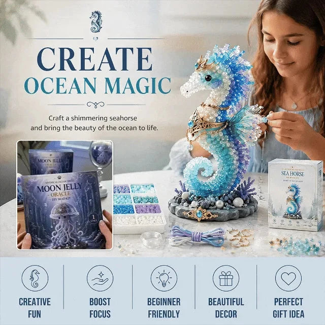 Bead Making Kit Ocean-Themed Glue-Free With Tools