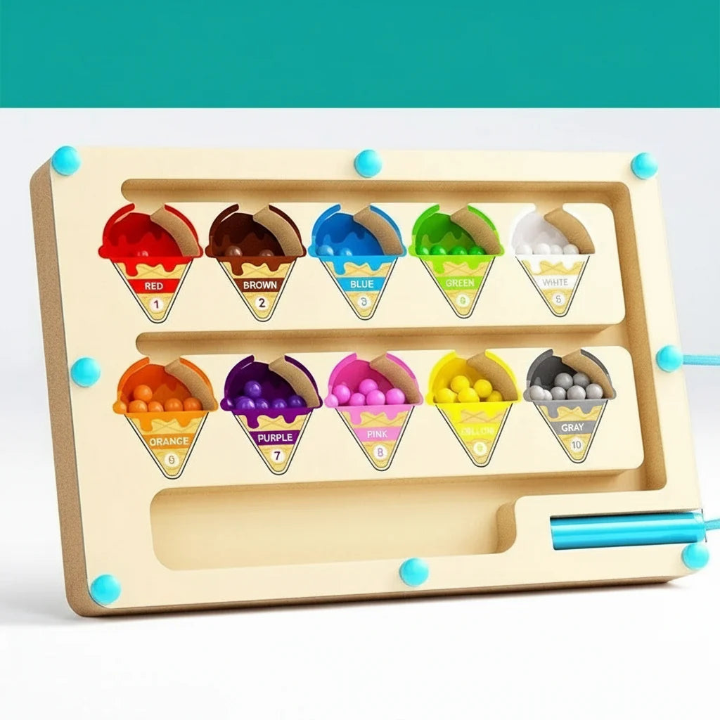Bead Maze Toy Magnetic Pen-Guided Portable Non-Toxic