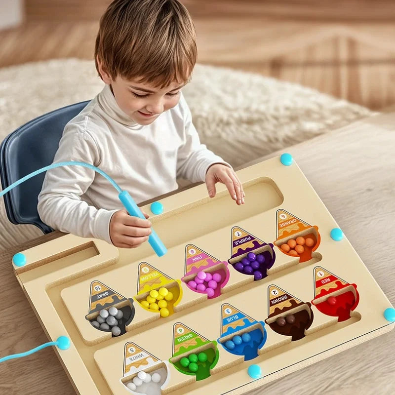 Bead Maze Toy Magnetic Pen-Guided Portable Non-Toxic