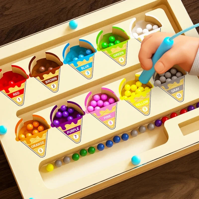 Bead Maze Toy Magnetic Pen-Guided Portable Non-Toxic