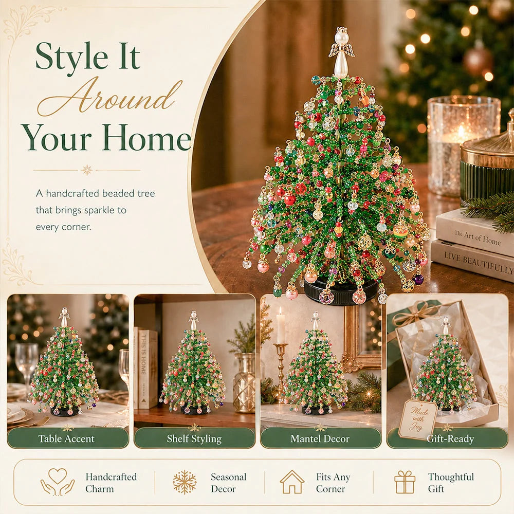 Beaded Tree Kit With Warm Light String