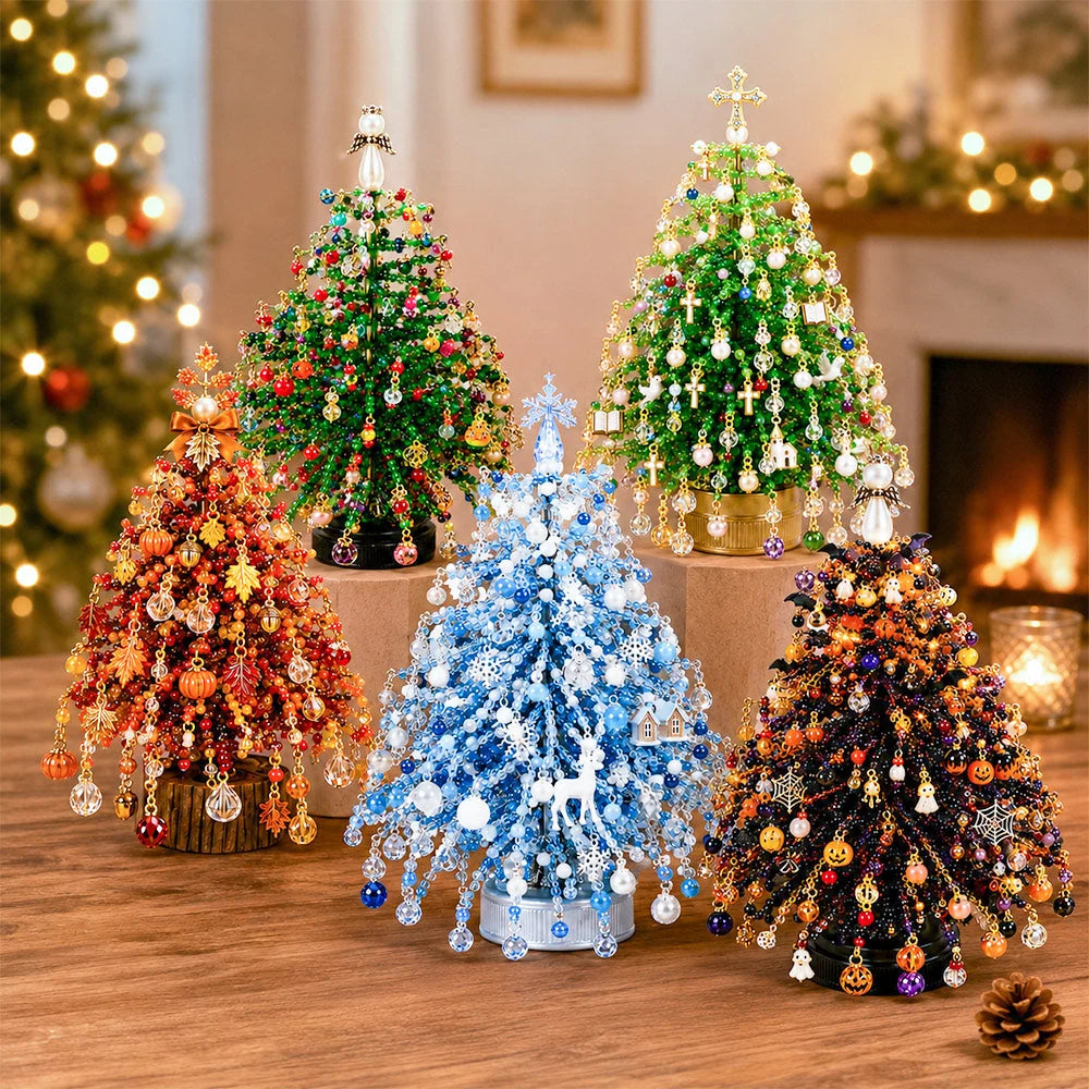 Beaded Tree Kit With Warm Light String