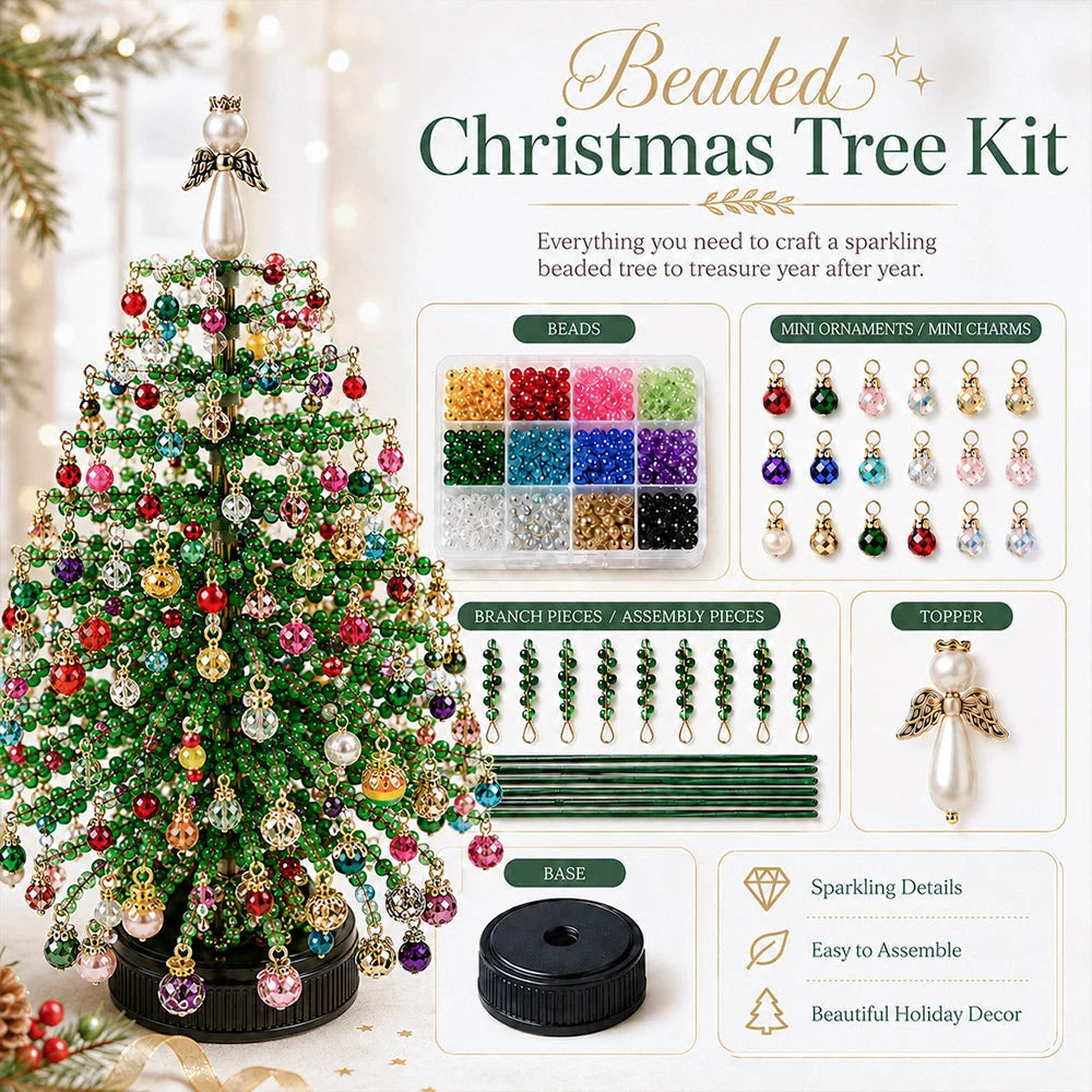 Beaded Tree Kit With Warm Light String