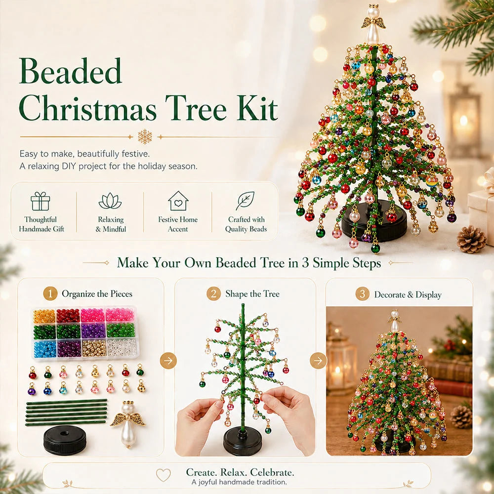 Beaded Tree Kit With Warm Light String