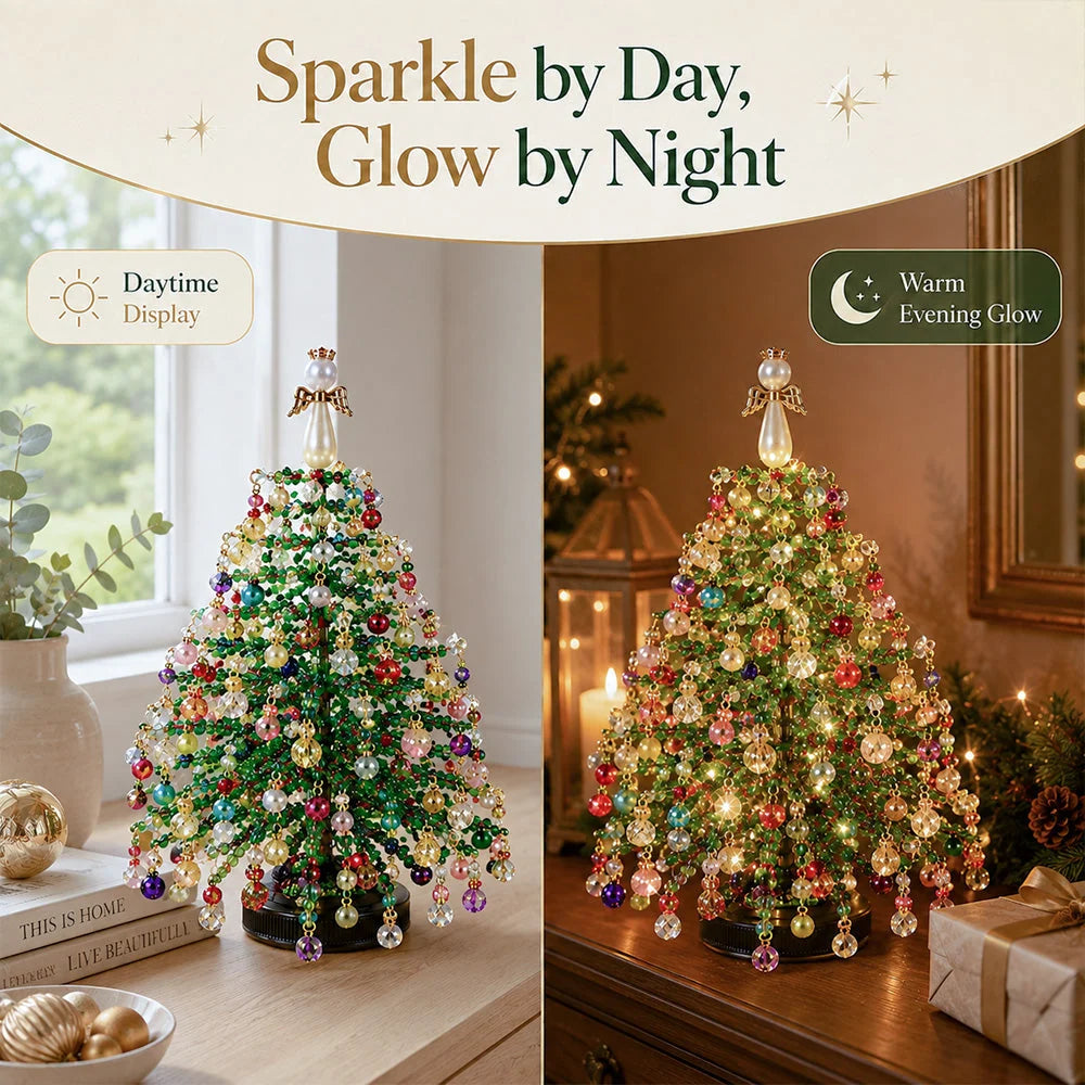Beaded Tree Kit With Warm Light String