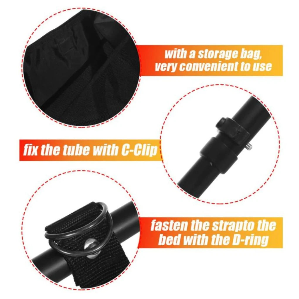 Bed Assist Rail Adjustable Height Non-Slip Padded Handle