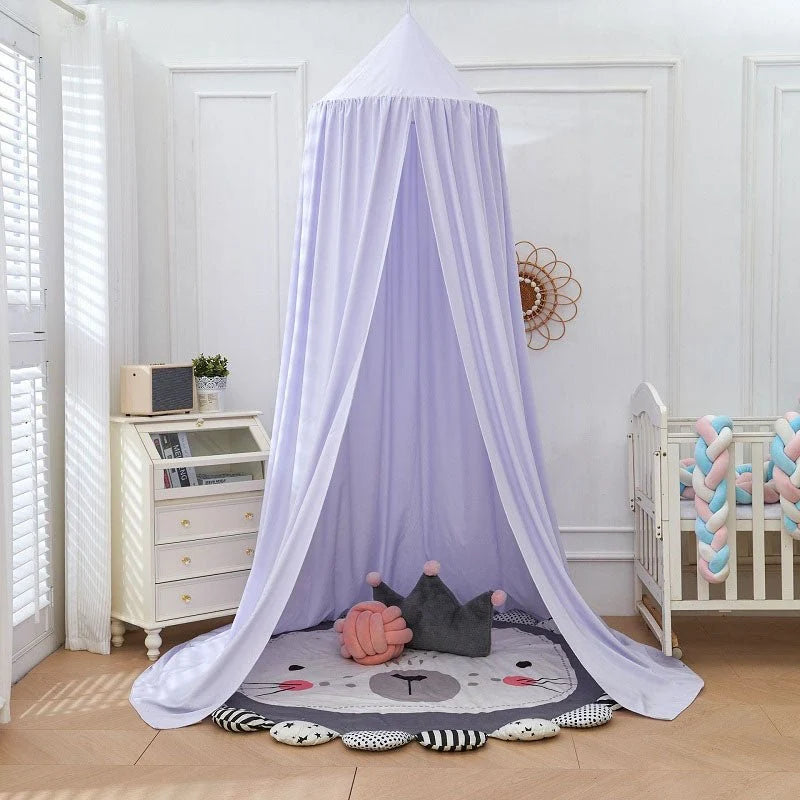 Bed Canopy Breathable Polyester-Cotton Blend Ceiling Mounting Kit Included
