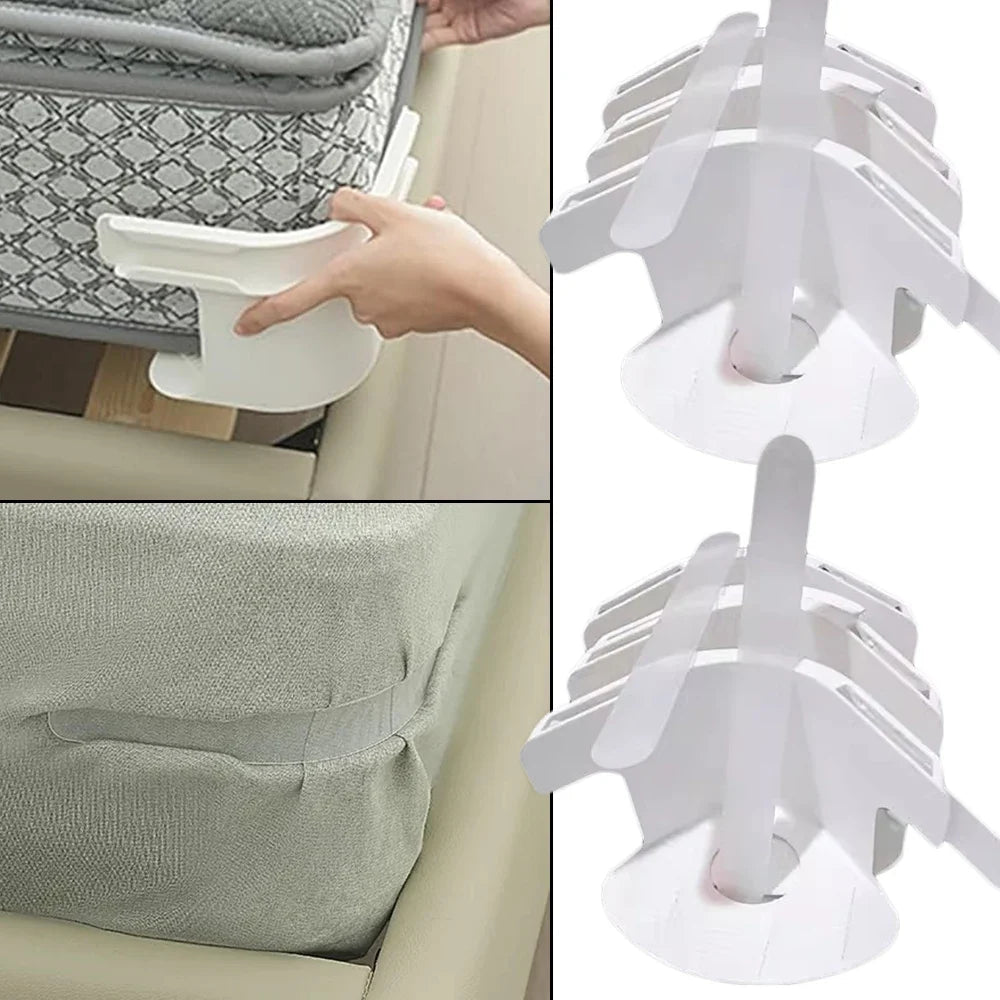 Bed Sheet Clips Elastic Straps Secure Fit