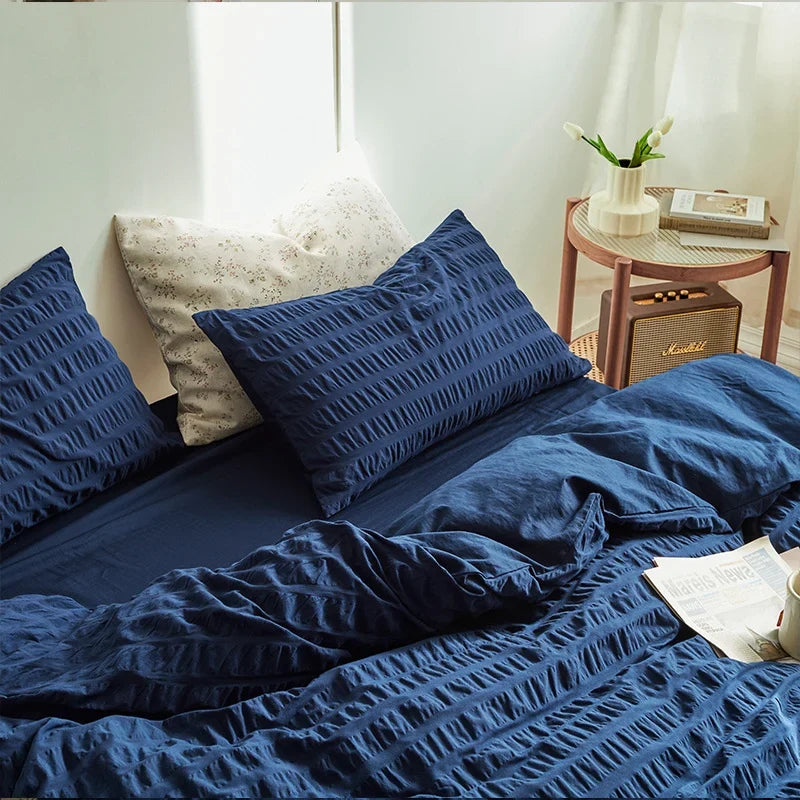 Bedding Set 100% Cotton Breathable Bubble Pattern