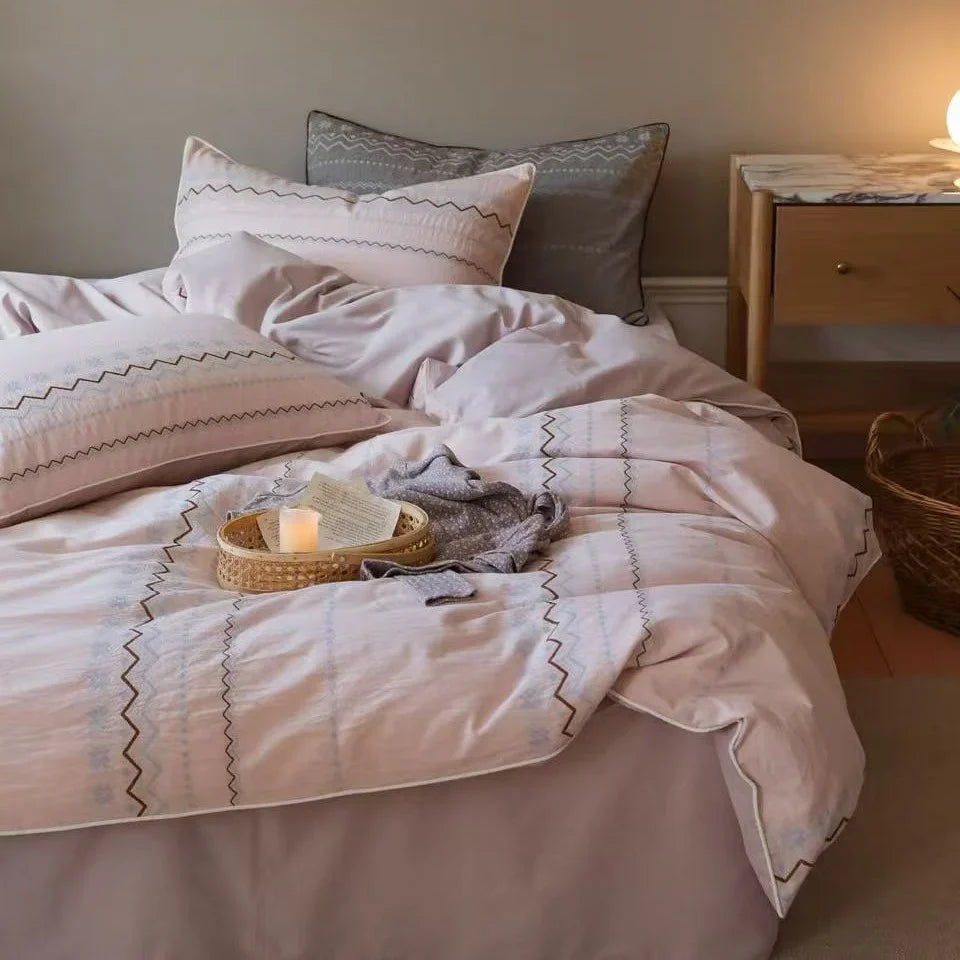 Bedding Set Breathable Cotton Jacquard Temperature-Regulating