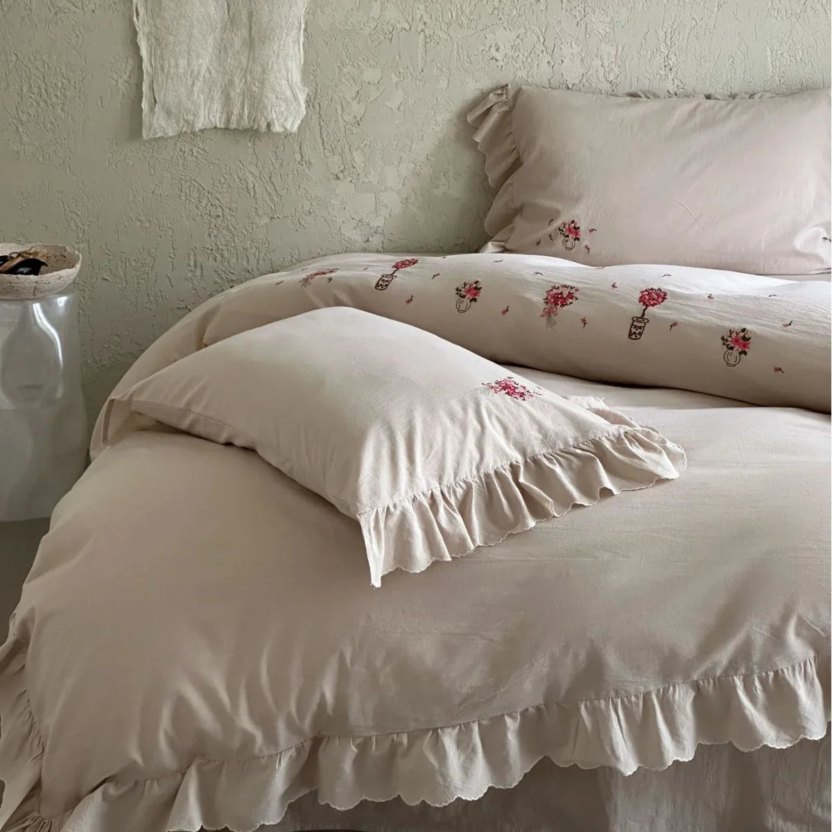 Bedding Set Breathable Cotton Satin Hotel Closure