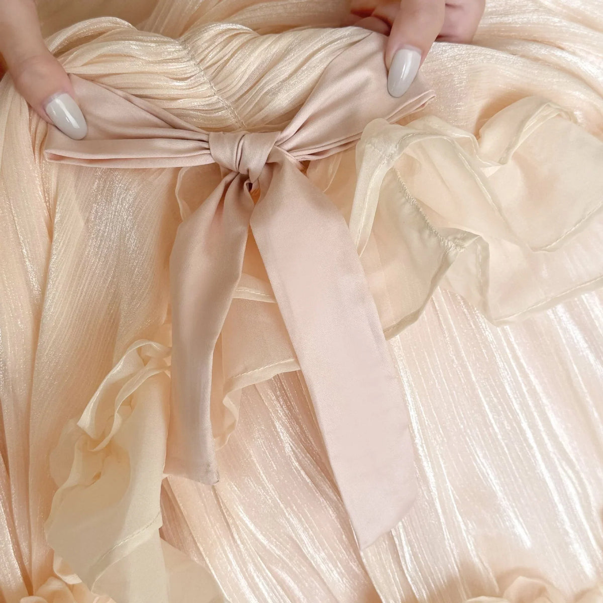 Bedding Set Chiffon Ruffle Cotton Blend 4-Piece