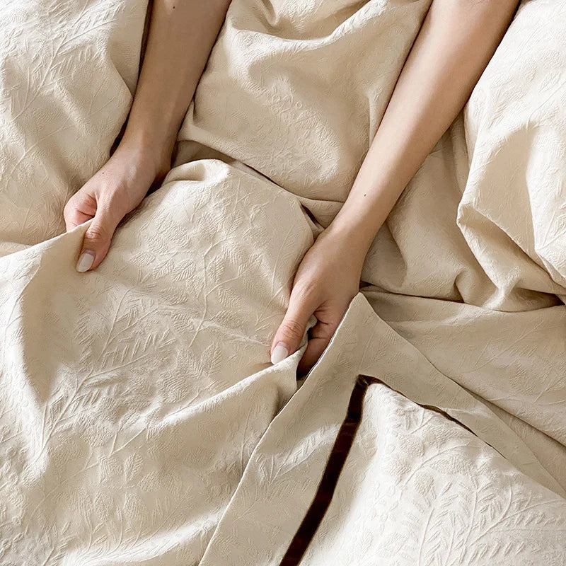 Bedding Set Cotton-Linen Breathable Hotel Closure